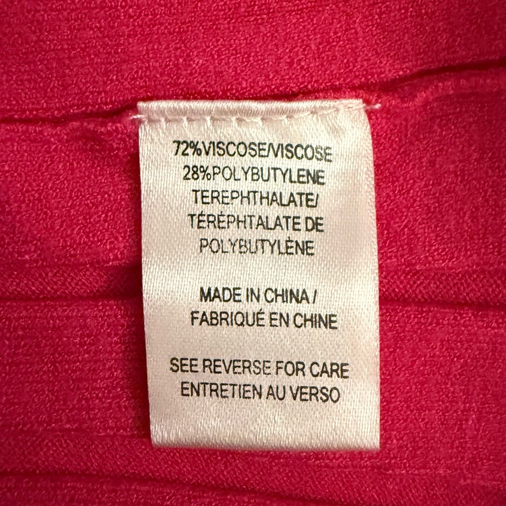 Milly Minis Kid's Girl's Pink vibrant Ribbed Crewneck Fit & Flare Dress Size 7/8 - Picture 4 of 5